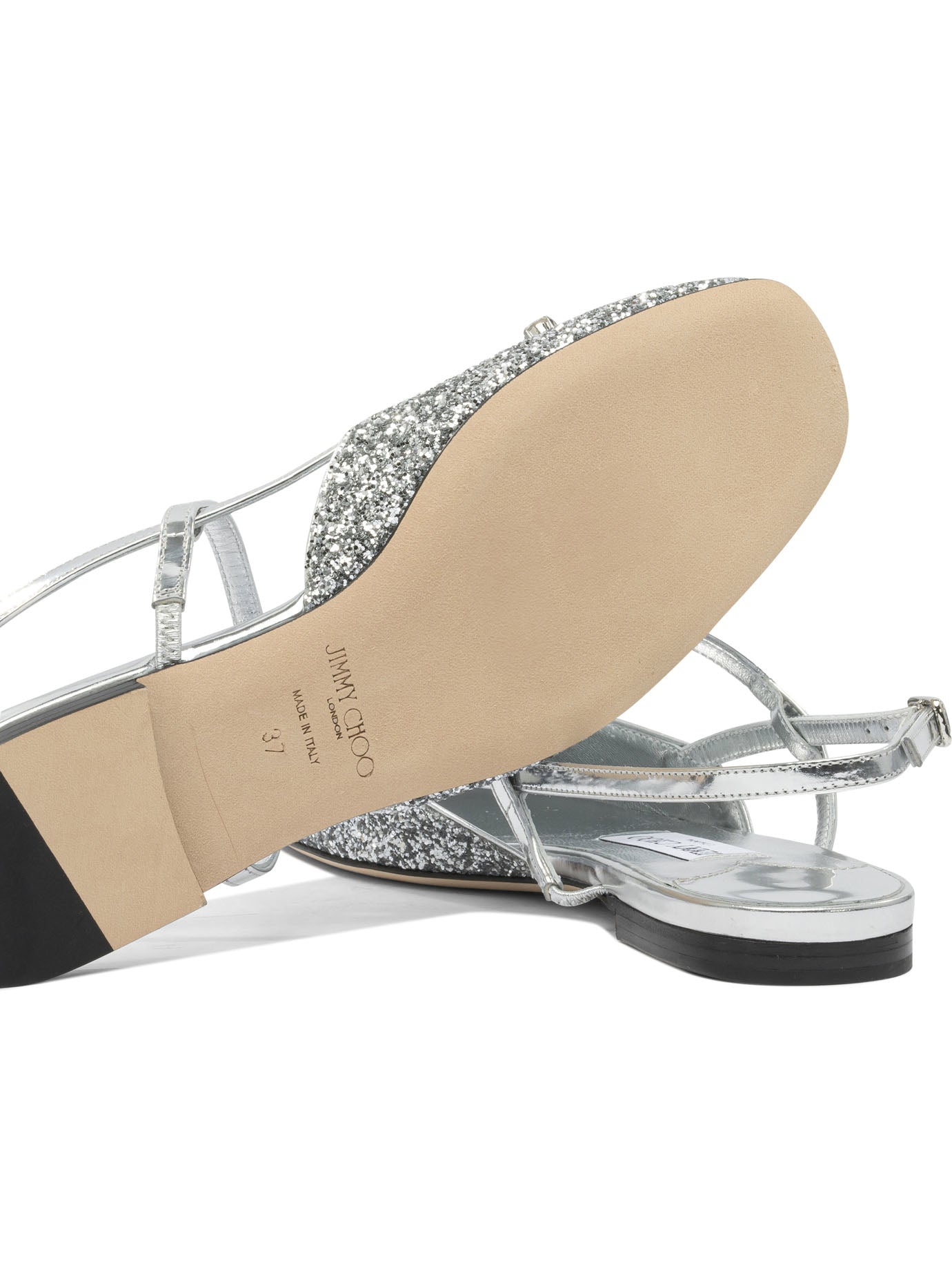 Jimmy Choo "Belinda" slingback ballet flats - Silver