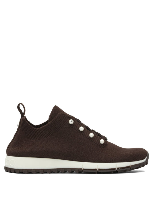 Jimmy Choo "Veles" Low-Top Sneakers - Brown