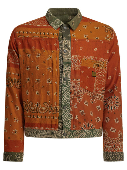 Kapital "Flannel Reversible Bandana" overshirt jacket - Green