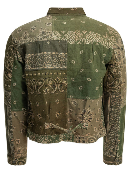 Kapital "Flannel Reversible Bandana" overshirt jacket - Green