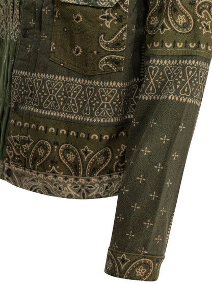 Kapital "Flannel Reversible Bandana" overshirt jacket - Green