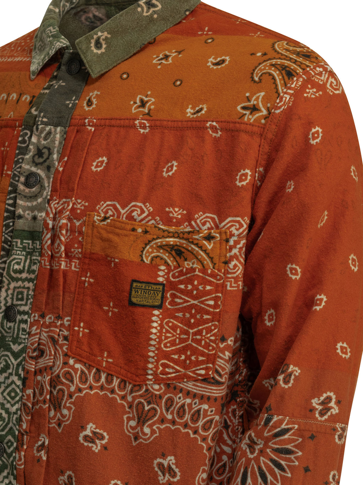 Kapital "Flannel Reversible Bandana" overshirt jacket - Green
