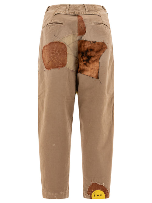Kapital "Katsuragi Gypsy Patch Remake" Casual Pants - Beige