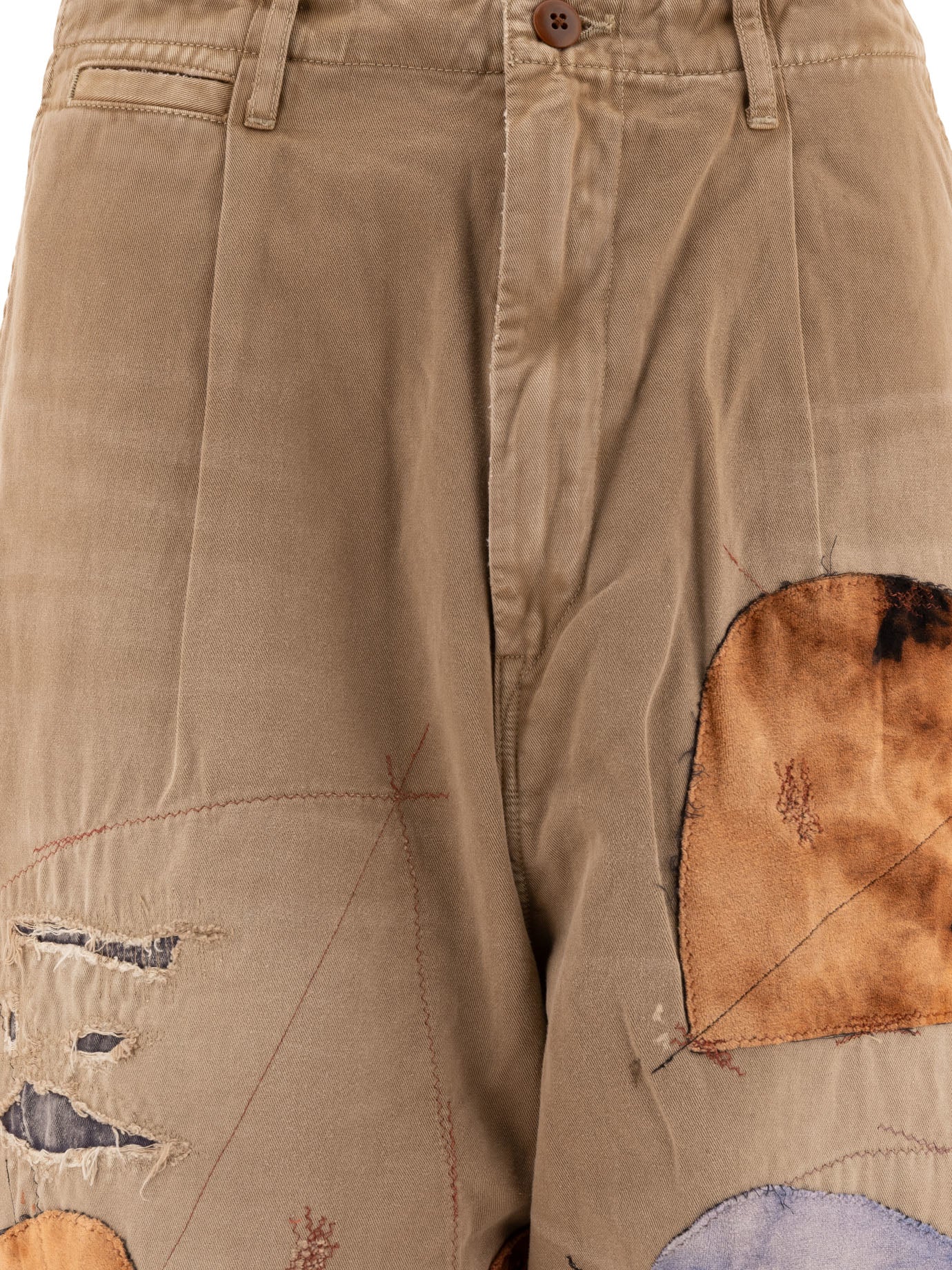 Kapital "Katsuragi Gypsy Patch Remake" Casual Pants - Beige