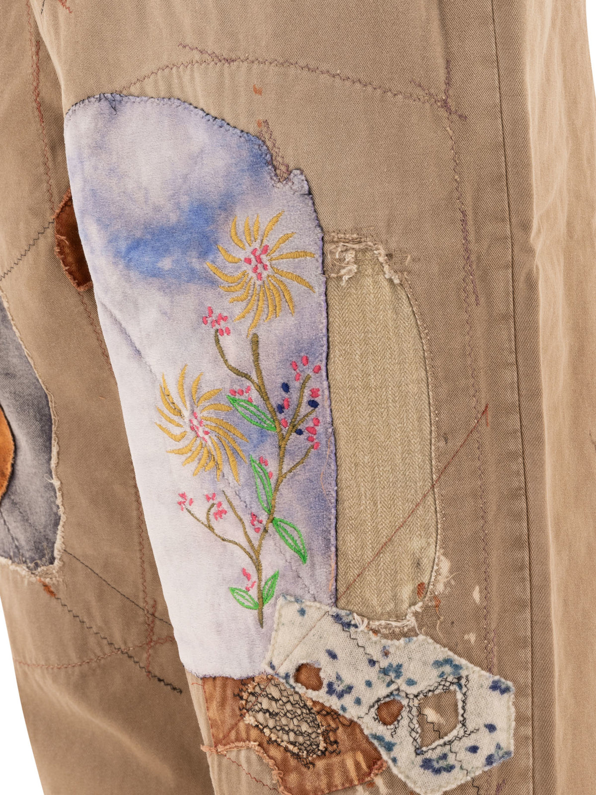 Kapital "Katsuragi Gypsy Patch Remake" Casual Pants - Beige