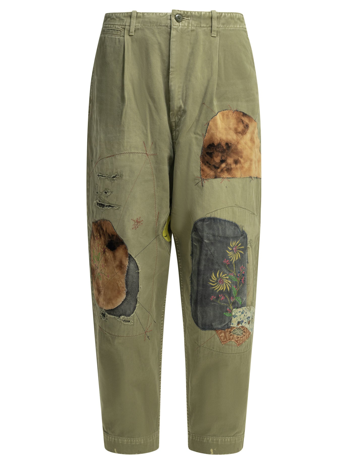Kapital "Katsuragi Gypsy Patch Remake" Casual Pants - Green