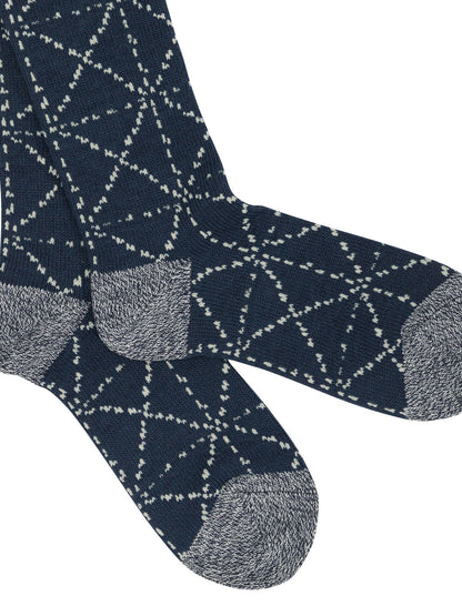 Kapital "Sashiko" Socks - Blue