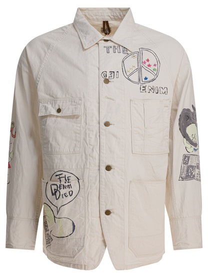 Kapital "Memorial Paint" overshirt jacket - Beige