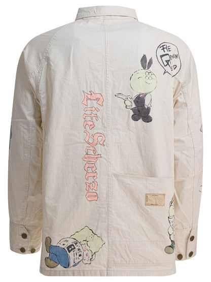Kapital "Memorial Paint" overshirt jacket - Beige