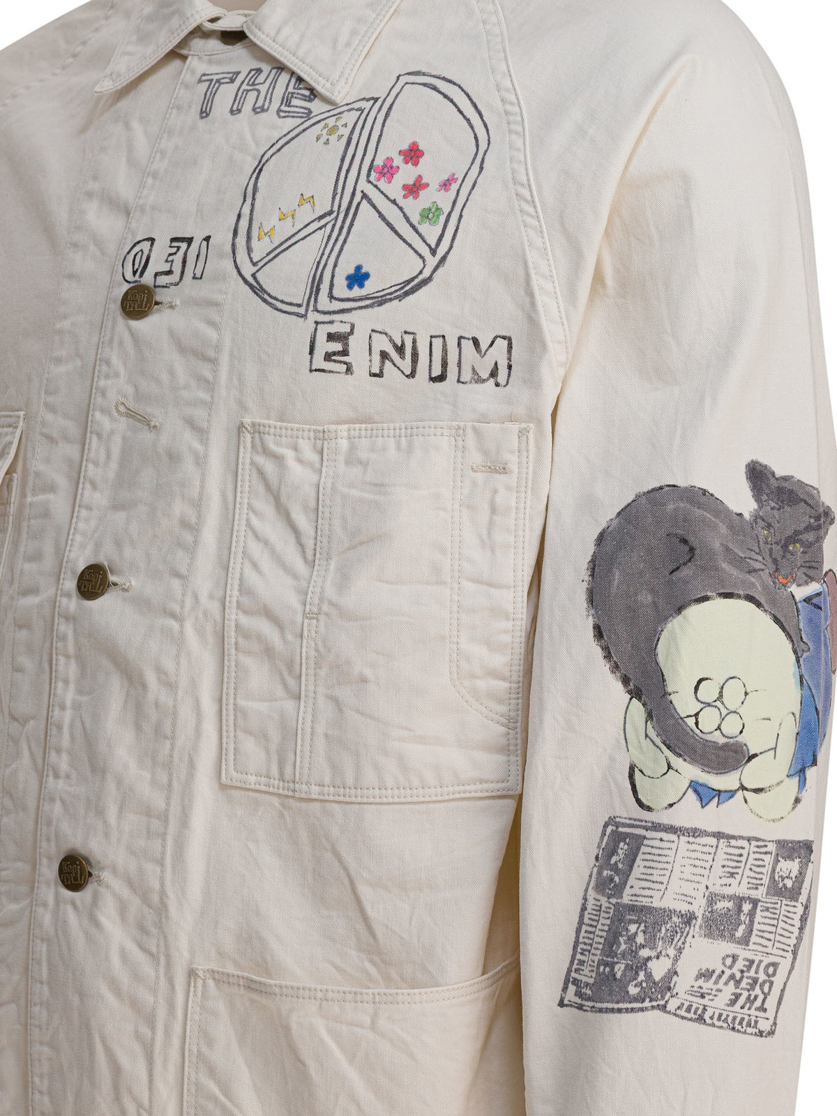 Kapital "Memorial Paint" overshirt jacket - Beige