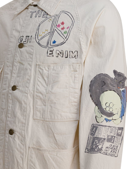 Kapital "Memorial Paint" overshirt jacket - Beige