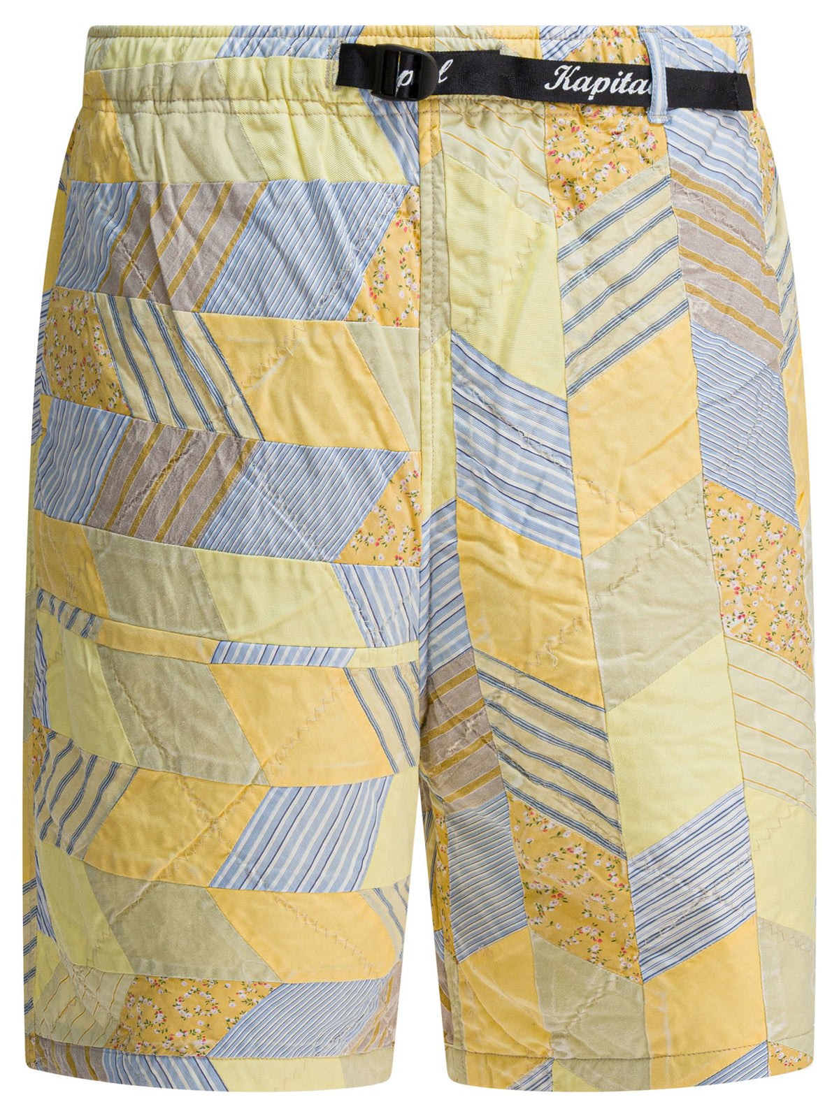 Kapital Patchwork quilted "Yabane" short - Yellow