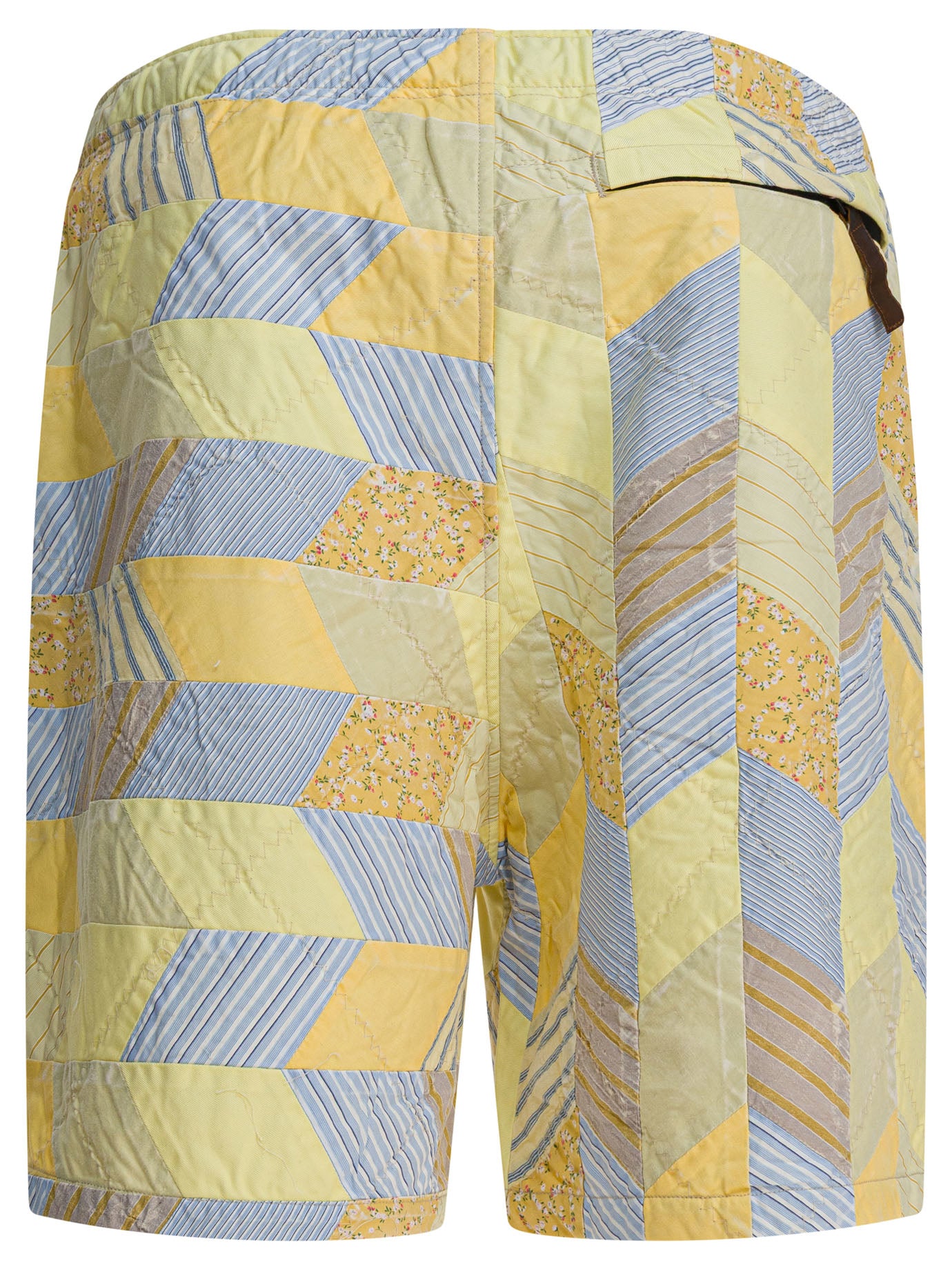 Kapital Patchwork quilted "Yabane" short - Yellow