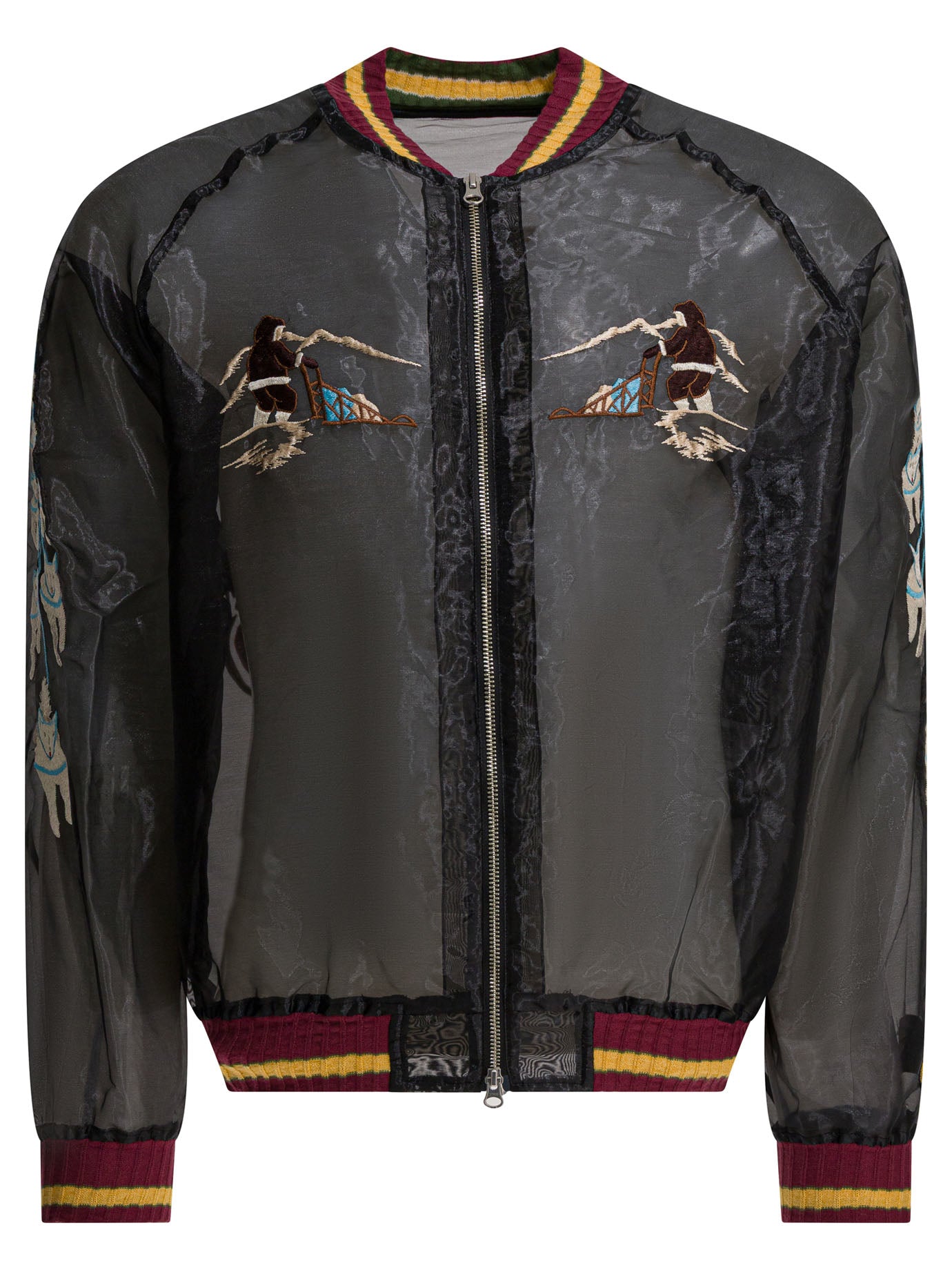 Kapital "Sheer Pearl Mosquito Guard" Bomber jacket - Black