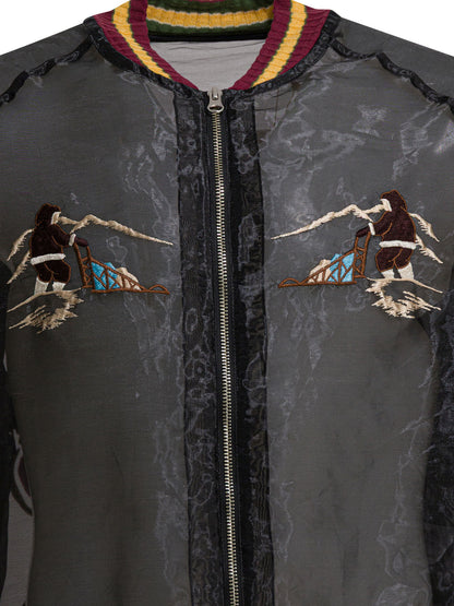 Kapital "Sheer Pearl Mosquito Guard" Bomber jacket - Black