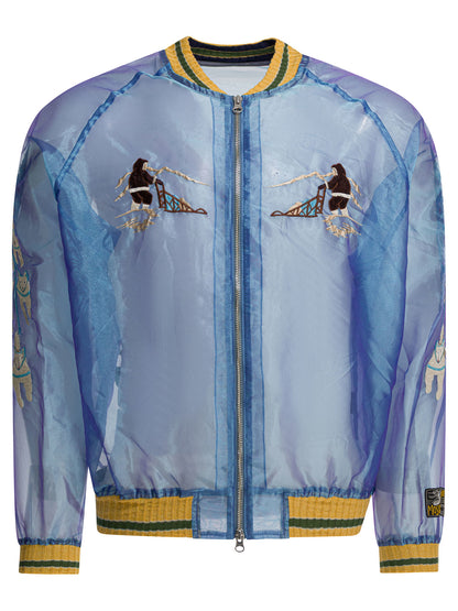 Kapital "Sheer Pearl Mosquito Guard" Bomber jacket - Light Blue