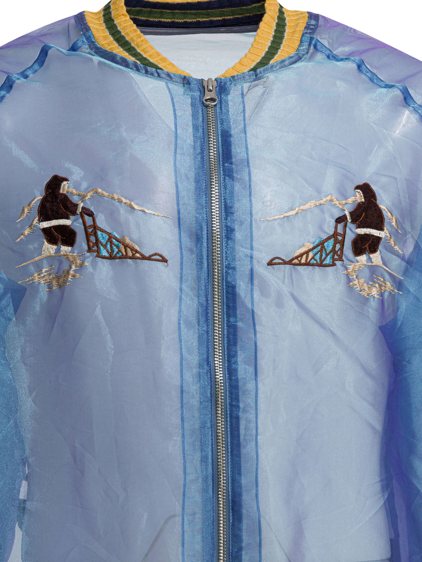 Kapital "Sheer Pearl Mosquito Guard" Bomber jacket - Light Blue