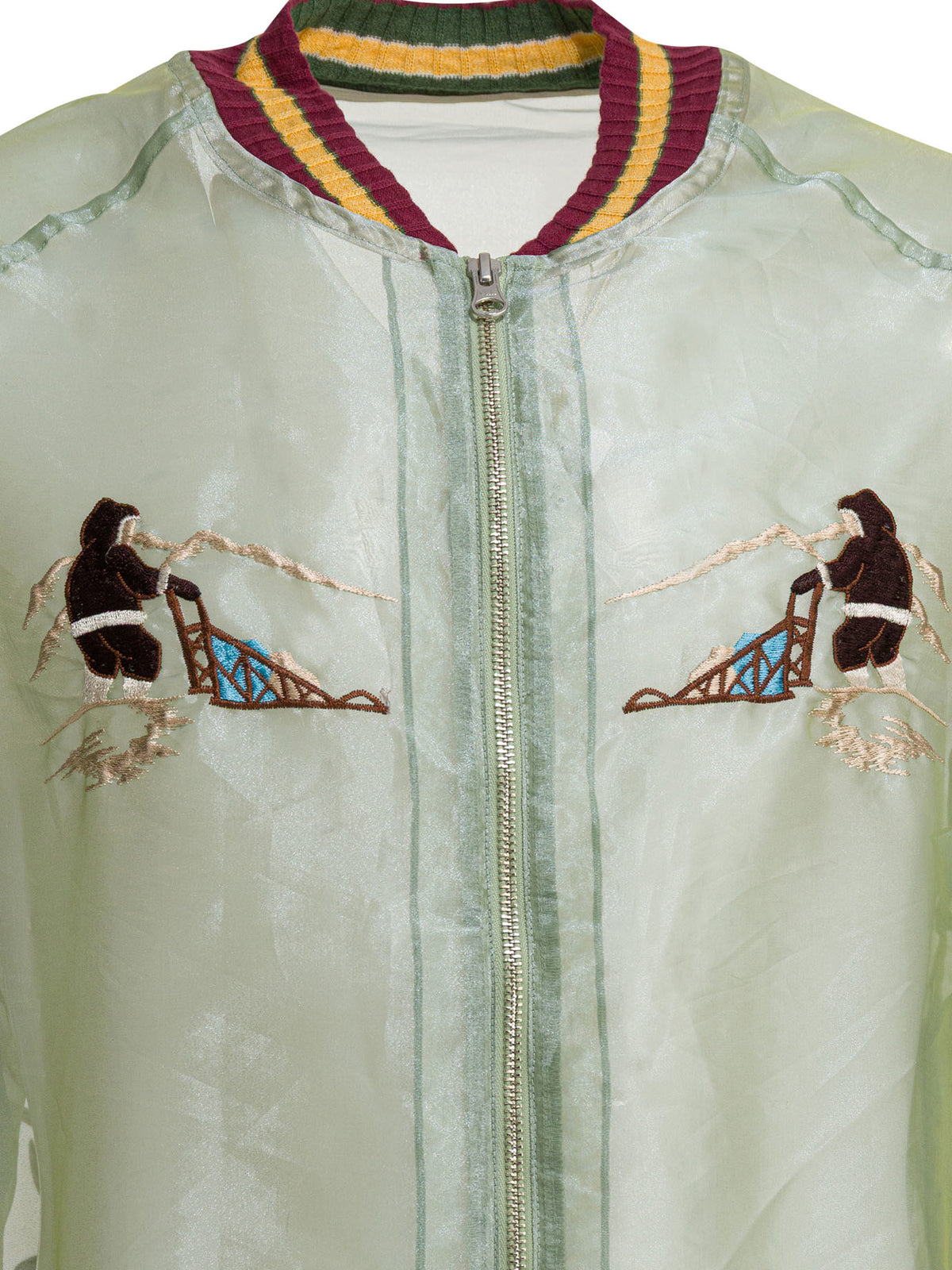 Kapital "Sheer Pearl Mosquito Guard" Bomber jacket - Green