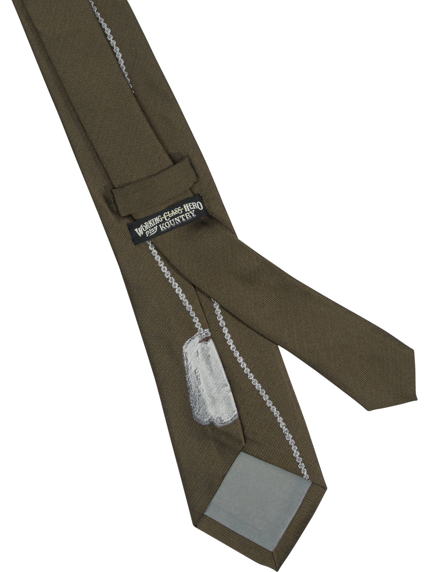 Kapital "Dog-Tag" Tie - Brown