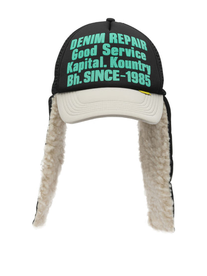 Kapital "Denim Repair Service Lumber" trucker hat - Black