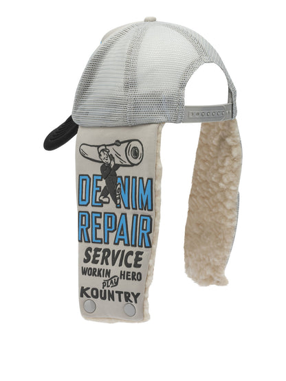 Kapital "Denim Repair Service Lumber" trucker hat - Grey
