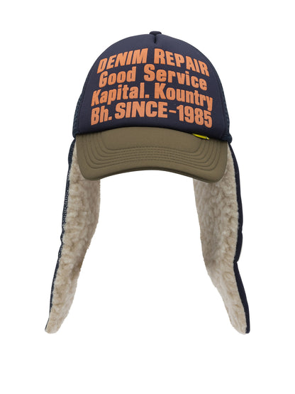 Kapital "Denim Repair Service Lumber" trucker hat - Blue