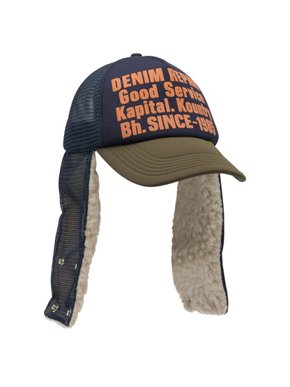 Kapital "Denim Repair Service Lumber" trucker hat - Blue