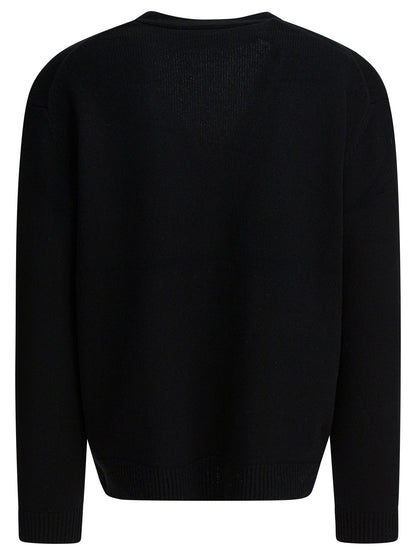 Maison Kitsuné "Fox Head" Cardigan - Black