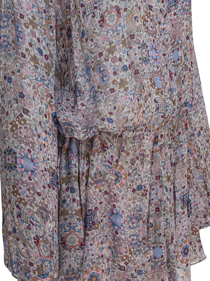 Marant éToile Floral flared dress - Beige