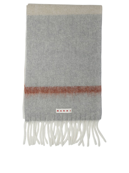 Marni Mohair and alpaca scarf - Grey