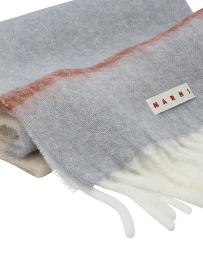 Marni Mohair and alpaca scarf - Grey