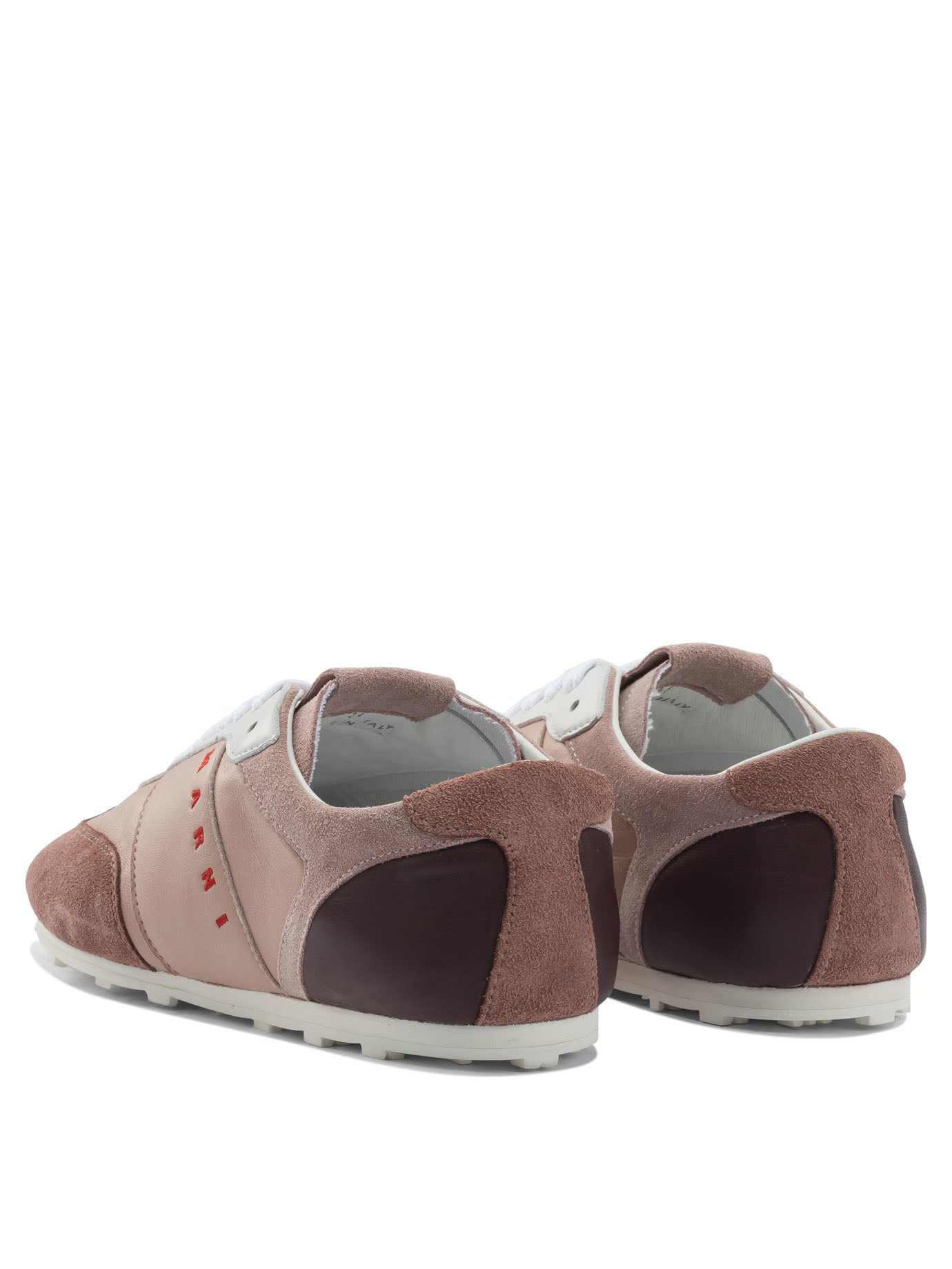 Marni Leather sneaker with logo - Pink