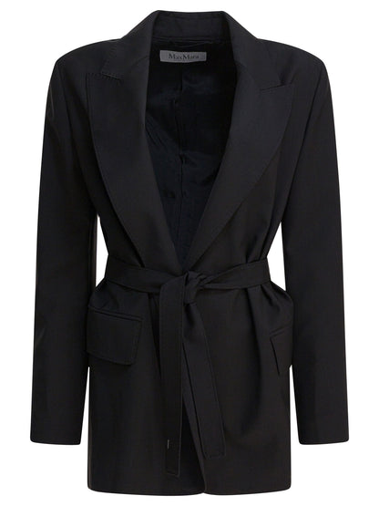 Max Mara Wool canvas blazer - Black