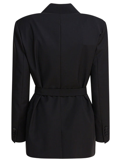 Max Mara Wool canvas blazer - Black