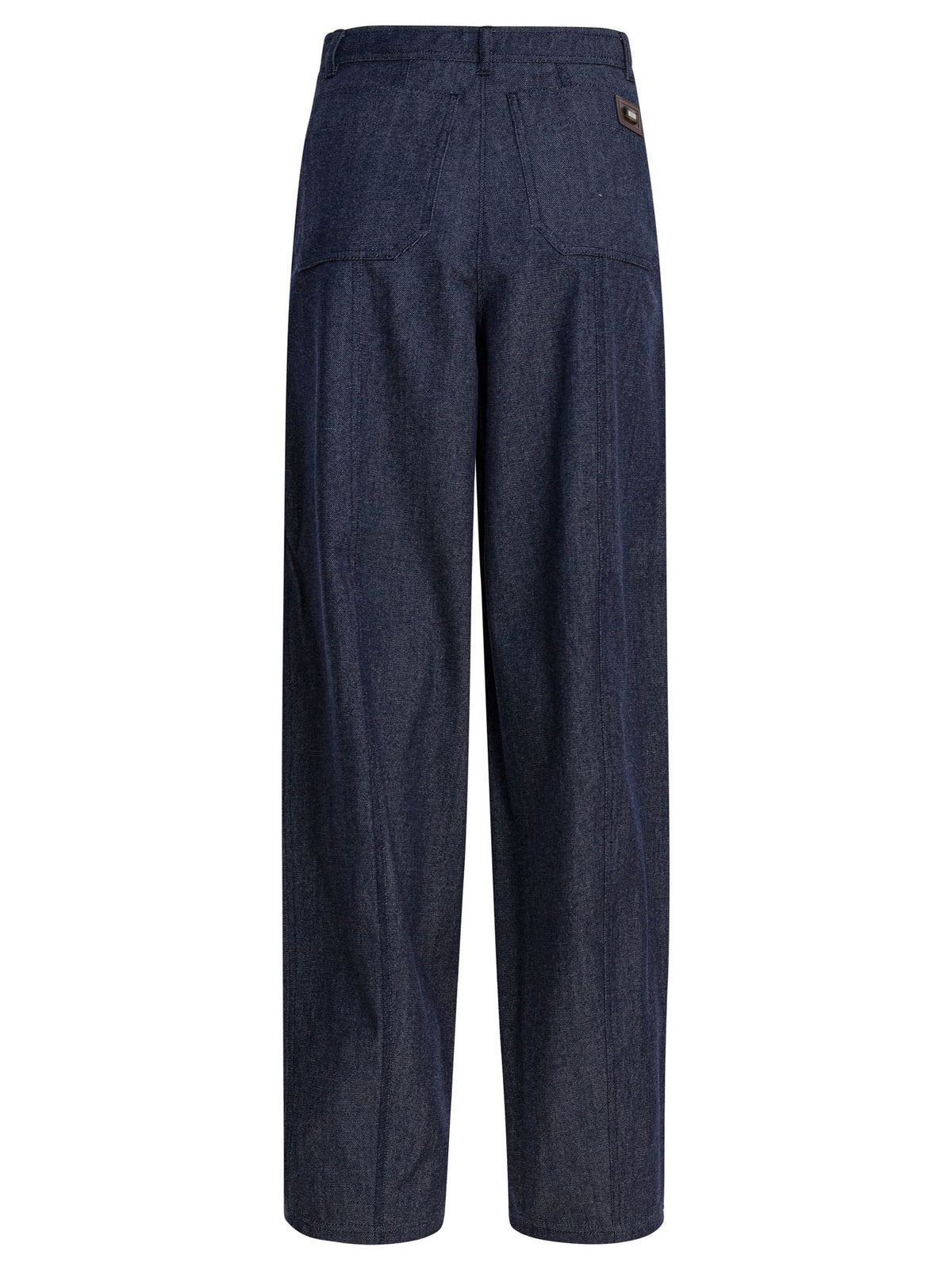 Max Mara Denim-effect wool pants - Blue