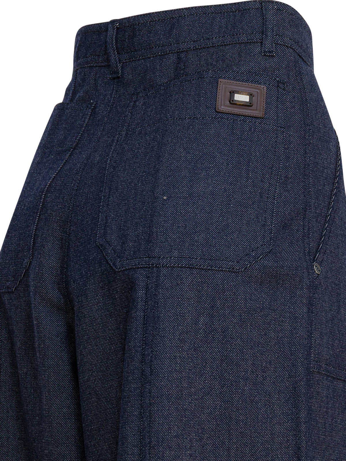 Max Mara Denim-effect wool pants - Blue
