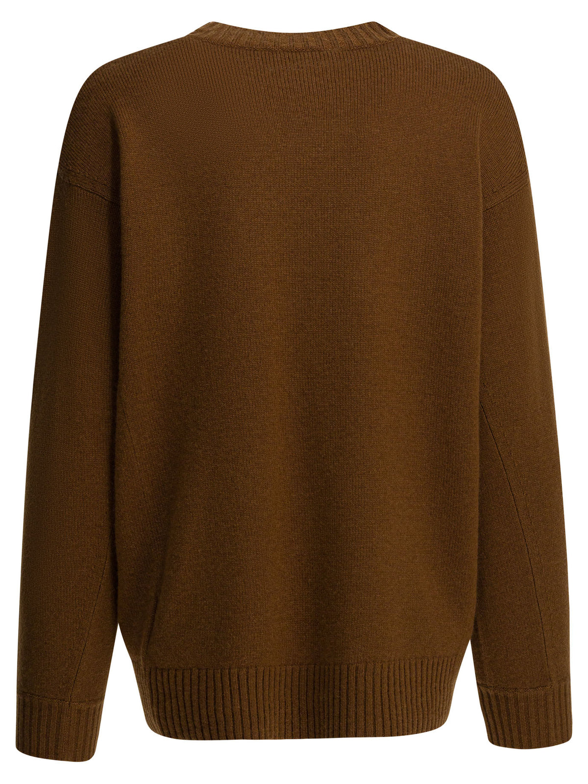 Max Mara Embroidered crew neck sweater - Brown