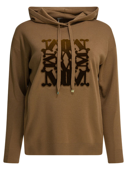 Max Mara Virgin wool hooded sweater - Brown