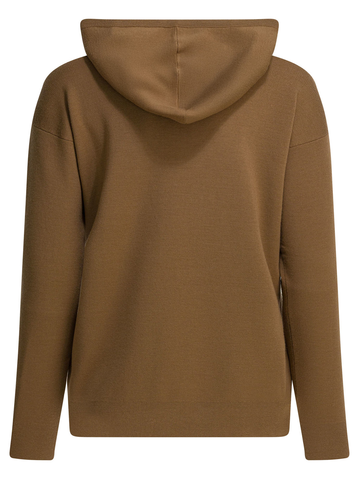 Max Mara Virgin wool hooded sweater - Brown