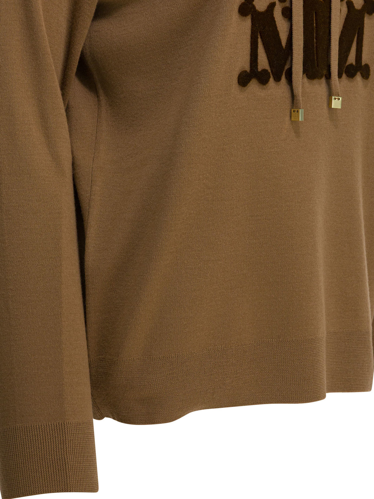 Max Mara Virgin wool hooded sweater - Brown