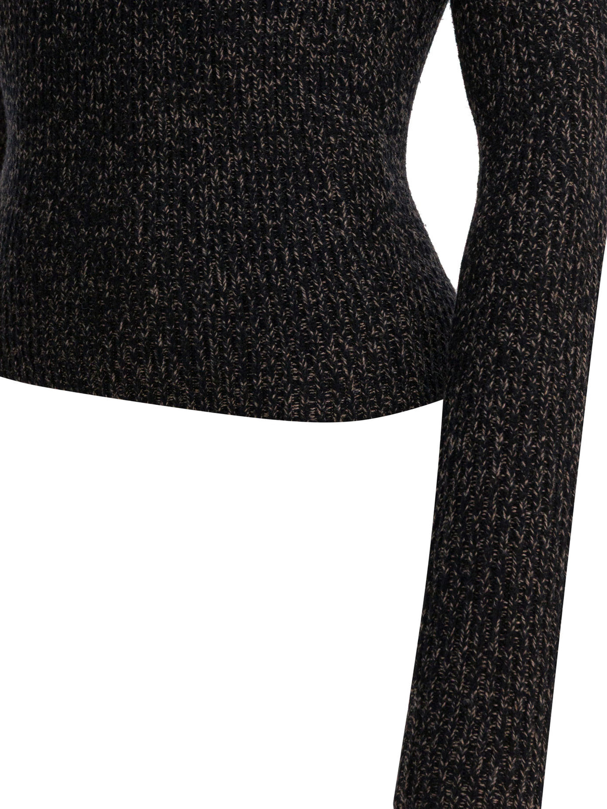 Max Mara Wool and cashmere mouliné turtleneck sweater - Black