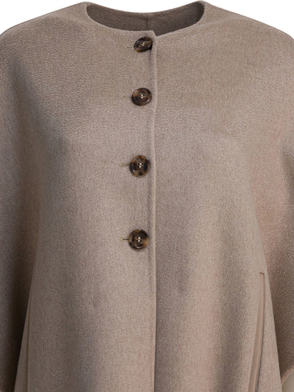 Max Mara Cashmere midi cape - Beige