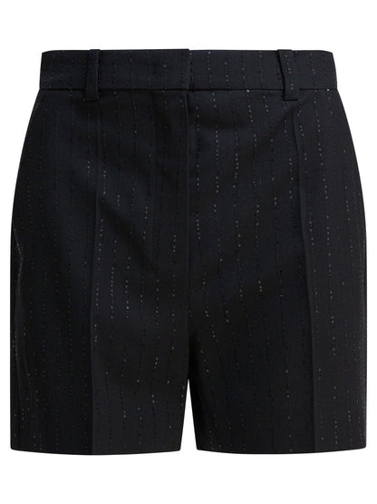 Max Mara Pianoforte Wool five-pocket shorts - Black