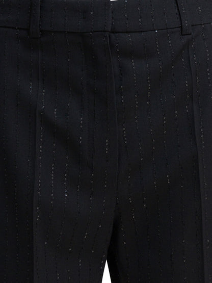 Max Mara Pianoforte Wool five-pocket shorts - Black