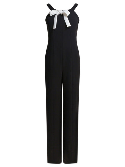 Max Mara Pianoforte Jumpsuit with bow and zipper - Black