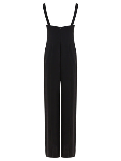 Max Mara Pianoforte Jumpsuit with bow and zipper - Black