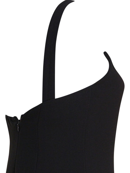 Max Mara Pianoforte Jumpsuit with bow and zipper - Black