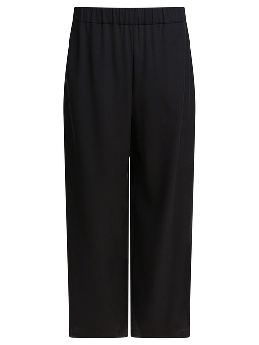 Max Mara Pure Wide silk pants - Black