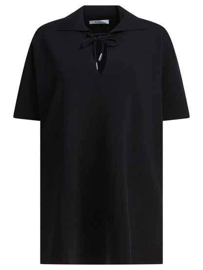 Max Mara Pure Short-sleeved viscose crepe shirt - Black