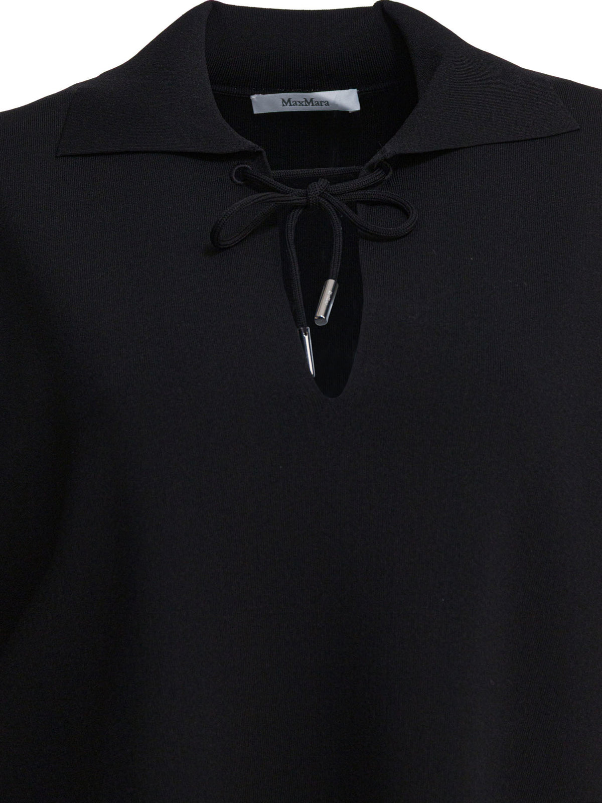 Max Mara Pure Short-sleeved viscose crepe shirt - Black